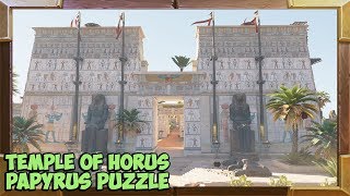 Assassins Creed Origins Temple of Horus Papyrus Location [upl. by Fiertz860]