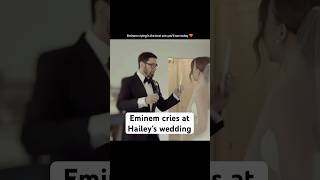 Eminem cries at Hailey’s wedding [upl. by Bertasi553]