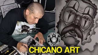 Chicano Art Clown drawing [upl. by Becki]