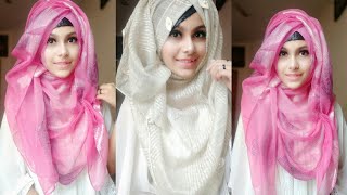 Easy and Gorgeous hijab tutorial  Gorgeous Hijab style  Noshin Nower ❤ [upl. by Cheyney]