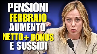 PENSIONI FEBBRAIO 2024 AUMENTI NETTI  BONUS E SUSSIDI [upl. by Angeli]