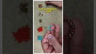 Making SIMPLE Loop Earrings 🌼 tutorial diy shorts [upl. by Elleb373]