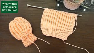 How to knit Baby Mittens  0 to 12 months for beginners  Easy Knit Mitten With Written Instructions [upl. by Pammi478]