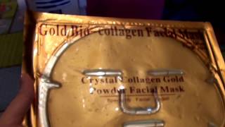 Gold BioCrystal Collagen Facial Mask AntiAging Moisturizing Skin Care [upl. by Poulter]