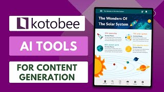 Kotobee Author New AI Content Generation Tools [upl. by Regdirb]