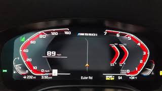 2020 BMW M550i xDrive Acceleration 0120mph Stock 530hp [upl. by Anelec]