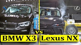 2022 Lexus NX Crash Tests vs BMW X3 Crash test Euro NCAP [upl. by Toffic804]