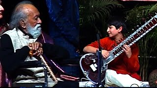 Legend Ravi Shankar Introduces Youngest Disciple Rishab Rikhiram Sharma [upl. by Laubin]