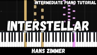 Hans Zimmer  Interstellar Main Theme Intermediate Piano Tutorial [upl. by Jarrad]