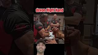 Devon larratt Right Hand powerarmwresling devonlarratt deniscyplenkov leven shorts viral [upl. by Mall]