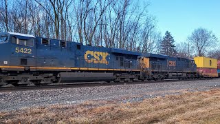 1st Generation K5HL – CSX Intermodal I009 – ES40DC 5244 amp ES44AH 3106 – Unionville Ohio Feb 2024 [upl. by Ardnama832]