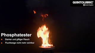 QUINTOLUBRIC® Feuer resistent hydraulische Flüssigkeit Heizplatte 900° C Test [upl. by Salahcin972]