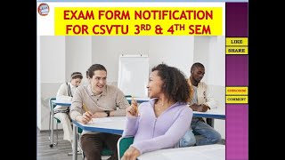 exam form notification 2024 For CSVTU 3rd amp 4th sem [upl. by Kenelm]