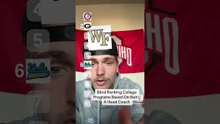 Blind Ranking College Football Programs Based On Where I’d Want to Be Head Coach collegefootball [upl. by Drisko]