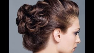 Hair styles  Messy 5 minutes updo PromHomecoming Wedding bridal updo [upl. by Naz]