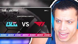 TYLER1 COSTREAMS BILIBILI GAMING VS T1  EWC 2024  QUARTERFINAL [upl. by Karil]