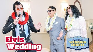 Jose amp Natalies Elvis Wedding in Las Vegas  Graceland Chapel [upl. by Forster]