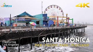 SANTA MONICA Pier 🌴 Must SEE Attraction 4K California🇺🇸 [upl. by Ynehpets]