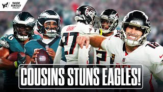 FALCONS STUN Eagles in MNF Comeback Kirk Cousins’ LastMinute Heroics Seal the Win  Yahoo Forecast [upl. by Elmaleh]