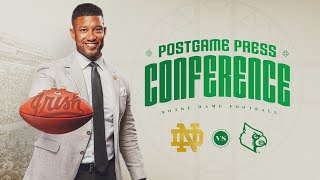 No 15 Louisville  Marcus Freeman Postgame Press Conference 92824  Notre Dame Football [upl. by Ricardo]