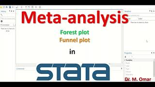 Meta analysis forest plot funnel plot in STATA [upl. by Tterrag434]