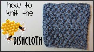 How to Knit a Honeycomb Dishcloth [upl. by Lesna476]