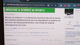 Les blessures empêchentelles datteindre le top niveau en sport [upl. by Durrej]