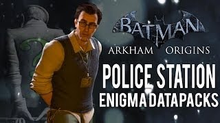 Batman Arkham Origins  Police Station  All Enigma Datapacks  Extortion Files Locations [upl. by Ahsitruc333]