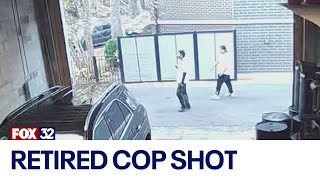 Video captures moment retired police sergeant shot in Chicago [upl. by Kentiggerma]