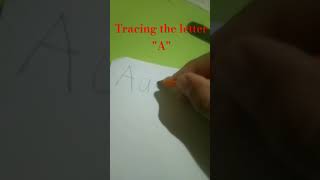 letter quotAquot tracing test [upl. by Airdnaxela]