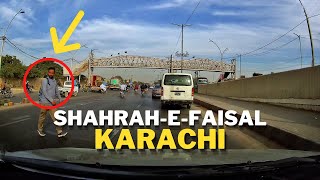 ShahraheFaisal Road Karachi  Traffic Update [upl. by Osner751]