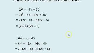 Factorising quadratic equations [upl. by Annnora]