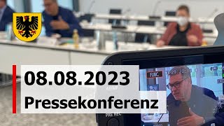 Pressekonferenz der Stadt Dortmund am 08082023 [upl. by Mungo]