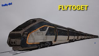 How to draw Flytoget Airport Express Train  Norwegian trains [upl. by Acsisnarf192]