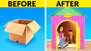 AWESOME CARDBOARD CRAFTS  Recycling Ideas For Smart Parents [upl. by Aisauqal156]