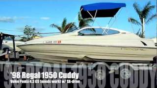 1998 Regal 1950 LCS Cuddy  Boats International [upl. by Odlanier]