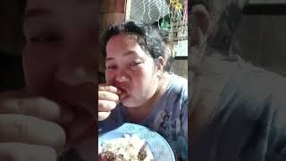 Eating calamaris filipinofoods eatingvideos seafood food [upl. by Soiritos]