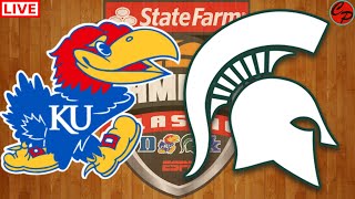 Kansas vs Michigan State Champions Classic College Basketball Live PlayByPlay amp Reaction [upl. by Sitto]