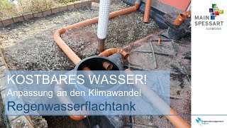 Kostbares Wasser  Einbau eines RegenwasserFlachtanks zur Gartenbewässerung [upl. by Hgielyk86]