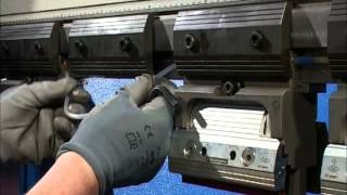 Press brake pneumatic tool clamping [upl. by Arymas]