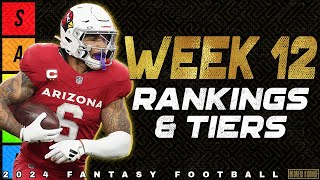 Week 12 Running Back Rankings  2024 Fantasy Football [upl. by Deys469]