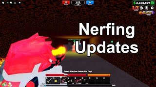 My Thoughts on the Weapon Nerf Updates  Roblox Flag Wars [upl. by Brandes534]