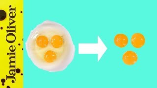 How To Separate An Egg  Jamie’s 1 Minute Tips [upl. by Avenej]