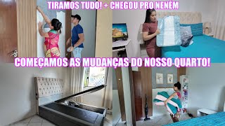 COMEÇAMOS AS MUDANÇAS NO NOSSO QUARTO CHEGOU O TROCADOR DO BEBÊ Juliane Jocoski [upl. by Leirza]