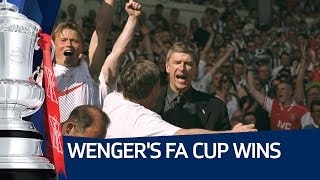 ARSENE WENGERS FA CUP WINS Highlights of Arsenals 4 Final wins under Wenger [upl. by Adnauqal999]