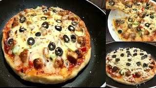 Student pizza  pan pizza  easy pizza for beginners [upl. by Yendirb]