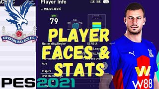 PES 2021  Crystal Palace  Player Faces amp Stats Data Pack 30 [upl. by Almita]