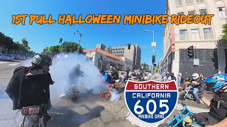 1st Pull Halloween 🎃 Mini Bike Rideout PART 1 [upl. by Vassili627]