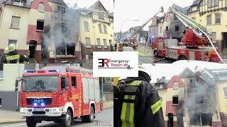 GROSSALARM  HAUS IM VOLLBRAND  Feuerwehr Velbert im Großeinsatz [upl. by Hada]