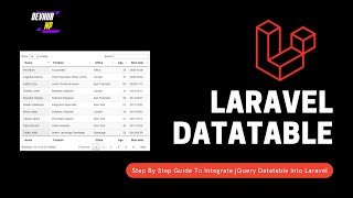 Laravel Datatable  Integrating jQuery Datatable with Laravel [upl. by Dnomyaw]